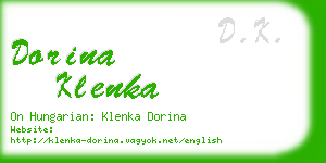 dorina klenka business card